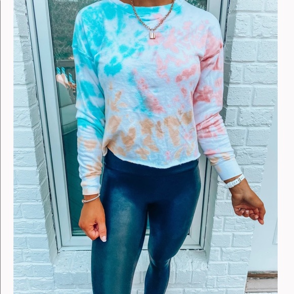 Cropped tie dye sweater sheisbtq - Picture 1 of 7